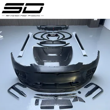 Carbon Fiber Front Lip, Rear Diffuser, and Spoiler Kit for Model Y Facelift