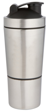 700ml Stainless Steel Shaker with Storage Compartment