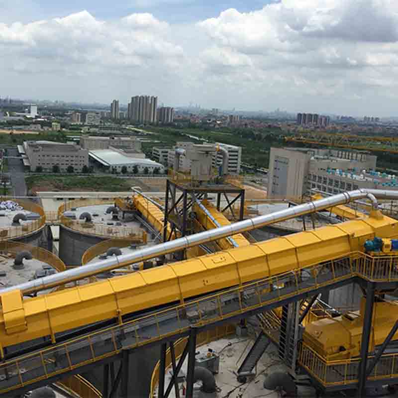 Gas mat belt conveyor for boiler
