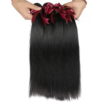 Big deal 16 18 20 22 inch Brazilian straight human hair weave,overnight shipping bundles and closure,free weave hair packs