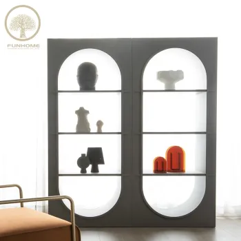 Modern Living Room Corner Shelf Designs & Showcase Units
