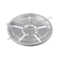 15" 5 Compart round tray PVC dome lid