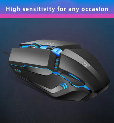 Black K3 Wired USB Gaming Mouse for PC Gamers
