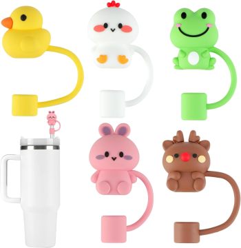 Factory Wholesale: cappucci per copertina di cannuccia in silicone - Design carino per la riusabilità, perfetta adattamento per le cannucce della Stanley Cup