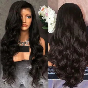 HD Lace Wig Natural Black Bodywave HD Lace Front Wig Pre Plucked 180% Density HD Lace Front Wigs Transparent