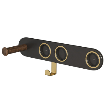 Magnetic Brass Black Hair Dryer Holder for Hotels and Households