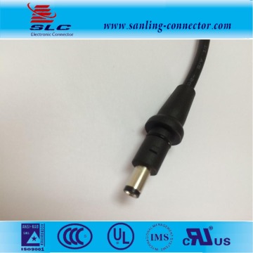 DC5.5x2.5MM male connector to open cable with Stripping UL2464 18AWG PVC Black DC Cable
