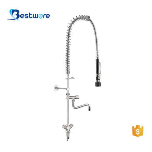 Pull Down Double Handle Kitchen Faucet