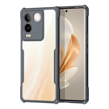 High-Quality 4-Corner Anti-Drop TPU Frame with Acrylic Clear Shockproof Back Cover for Vivo T2 Pro, S17E, T3X, T3, Y03, V30 Lite