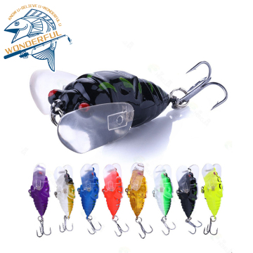 Hot Selling Artificial Plastic Bionic Floating Insect Cicada Lure for Perch Fishing
