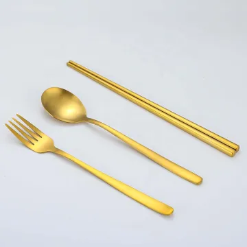 Stainless Steel Cutlery Set: Spoon, Fork, Chopsticks for Wedding, Restaurant, Hotel, Home