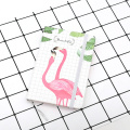 Caderno de capa dura com bela capa de flamingo personalizada