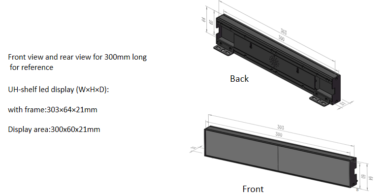 Shelf led display 