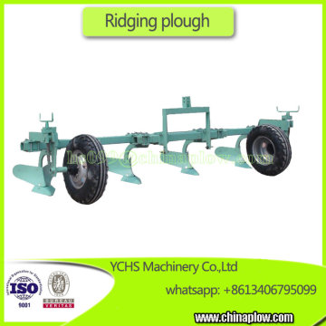 Agricultural equipment tractor ridging plough with tires