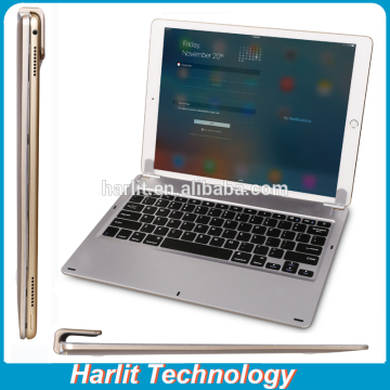 Rotating Keyboard Cover Case For iPad Pro 12.9 Rotating Case With Silver Aluminum Painted Bluetooth Keyboard