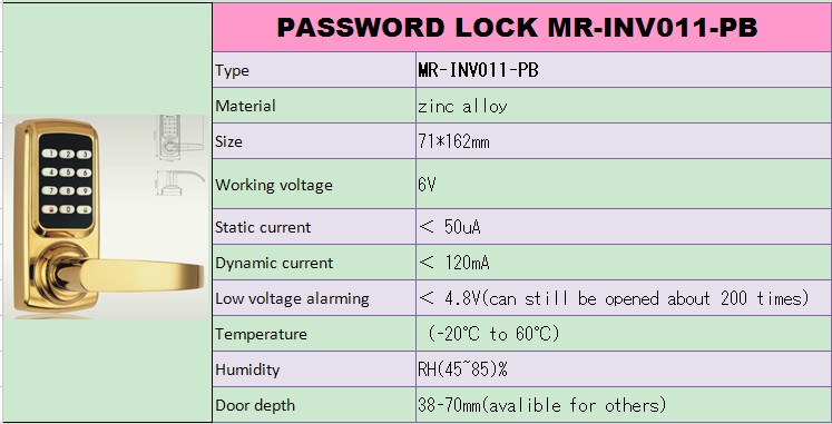 Single Tongue Code Door Lock