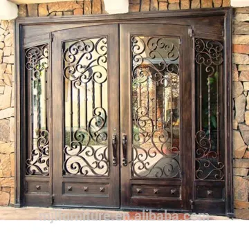 grill design folding gate wrought iron door