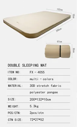 Chanodug Outdoor Camping Inflatable Mattress - Self Inflating Double Camping Air Mattress