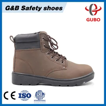 Men's Genuine Leather 8 inch Acid Resistant Safety Toe Work Boot