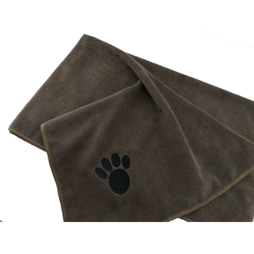 microfiber dog mèo paw thêu khăn