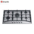 stainless steel 6 burner gas rang heavy duty