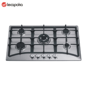 Stainless Steel 6 Burner Gas Rang Heavy Duty