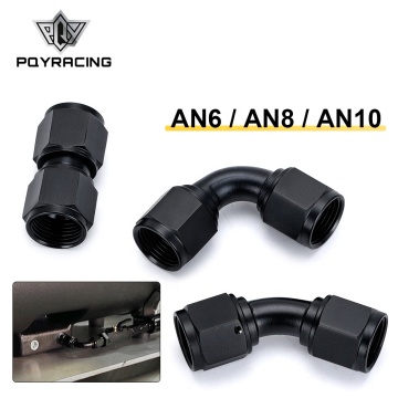 Universal 0-45-90 Degree AN6 AN8 AN10 Female to Female Hydraulic Hose Elbow Fittings for Oil Coolers