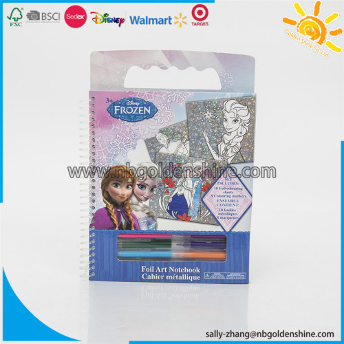 Frozen Foil Art Coloring Drawing Notebook