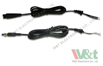 0.7mm 1.3mm Male To Female Dc Power Cable Turning Fork Barrel Type