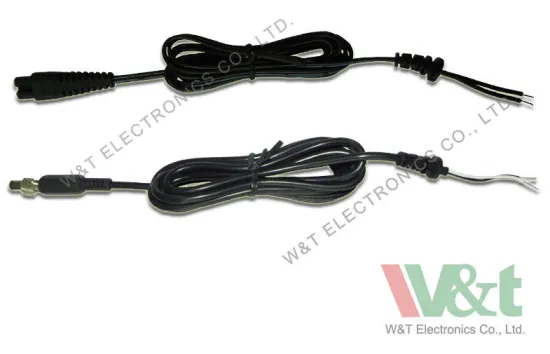 0.7mm 1.3mm Male To Female Dc Power Cable Turning Fork Barrel Type