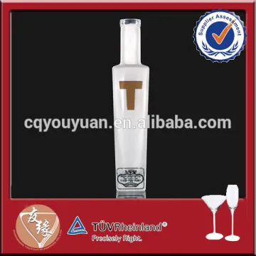 200ml square super flint glass luxury vodka bottle