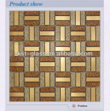 Fashion golden foils glass tile glass mosaic gold mosaic