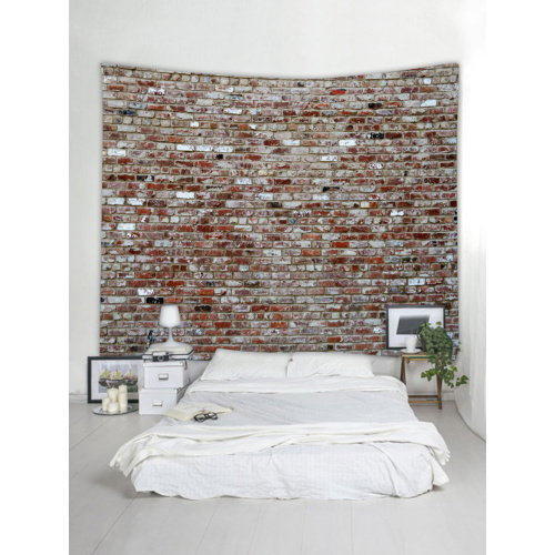 Brick Wall Tapestry Red Stone Tapestry Wall Hanging Vintage Tapestry Polyester Print for Livingroom Bedroom Home Dorm Decor
