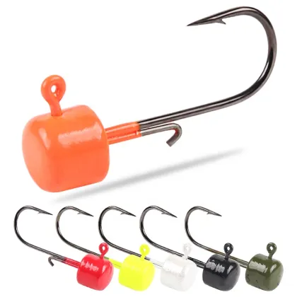 Newbility 5pcs 1.6g to 5.8g Ned Jig Lead Heads Fishing Worm Metal Lead Head Hooks