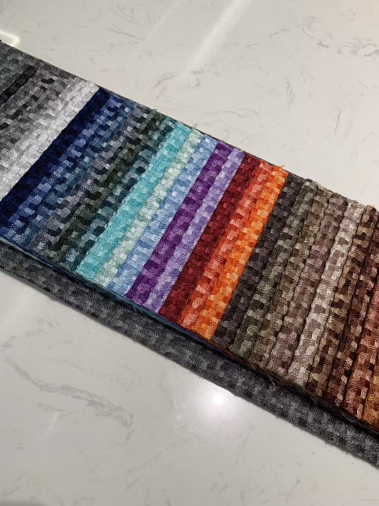 Checkered Linen Fabric for Sofa