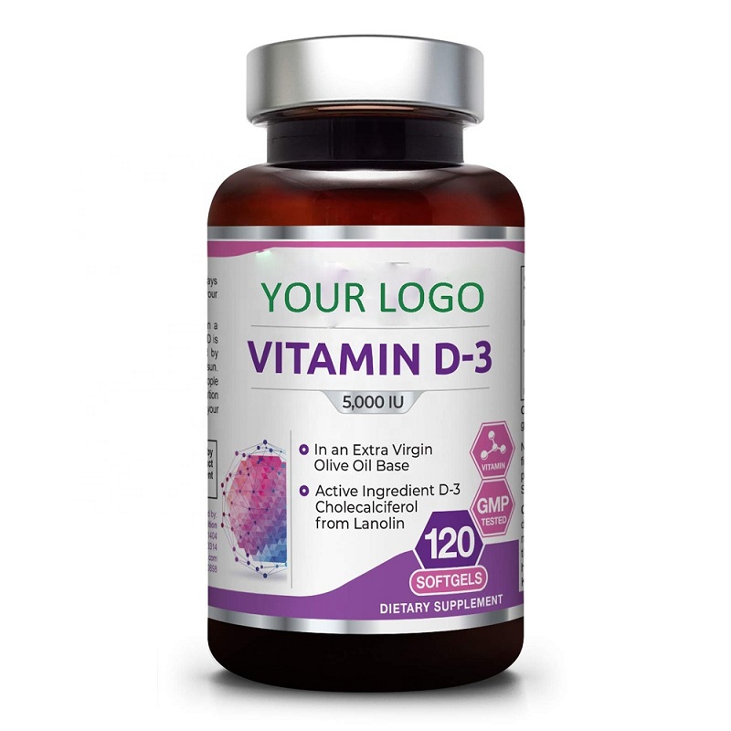 SERVICE OEM / ODM VENTE HOT VENTE ORGANIQUE Les capsules de vitamine D3 soutiennent le boost d'humeur de force osseuse