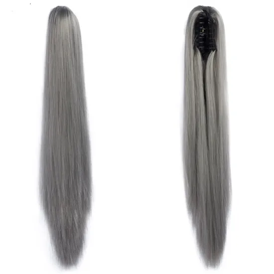 Hot Selling Cheap Price 24 Inch Silky Long Straight Ponytail Hairpiece For Women Synthetic Claw-Clip Ponytail Hair Extensions