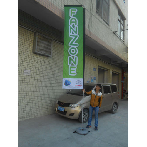 Rectangular Beach Flag Banner With Fiberglass Rods