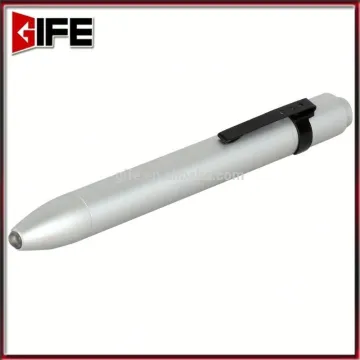 Factory Bulk Sale led Yellow light Eyes Checking Aluminum Pocket Clip torch for doctors