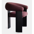 Cadeira de jantar nórdica elegante de veludo para restaurante moderno