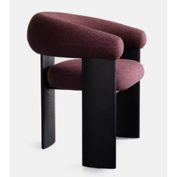 Cadeira de jantar nórdica elegante de veludo para restaurante moderno