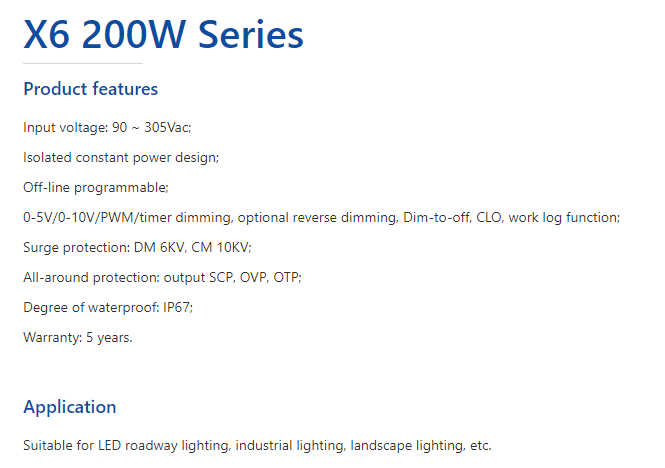 Moso Led Driver X6 200w Series 1