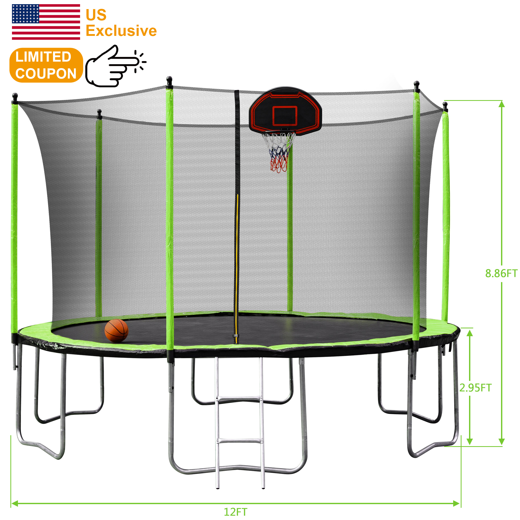 Barn trampolin för barnbarn vuxna hoppspel