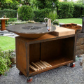 Outdoor Rust Corten Steel BBQ Grills For Cooking