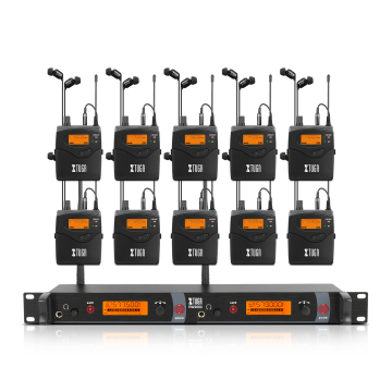Professionelles In-Ear-Monitor-System für Metallmetall mit 10 Empfängern für die Bühne