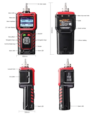 Portable Hydrogen Gas Detector - H2 Gas Leak Detector