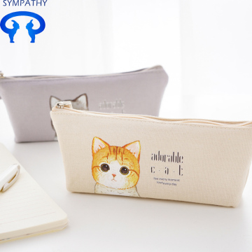Cute cartoon pen bag triangle small fresh box