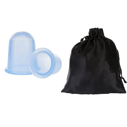 LFGB Certified 2-Piece L & M Silicone Body Massager Cupping Kit