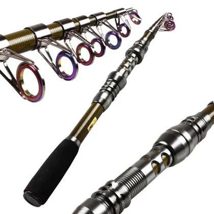 Travel Telescopic Fishing Pole Carbon Portable Fishing Rod Tackle Fishing Gear