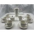 ceramic white tea set art